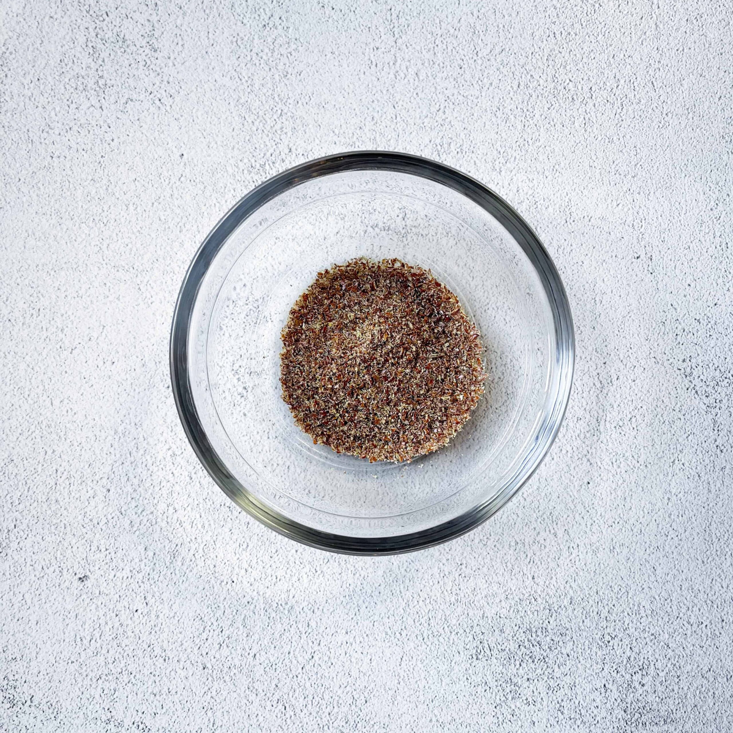 bowl of flaxseed meal